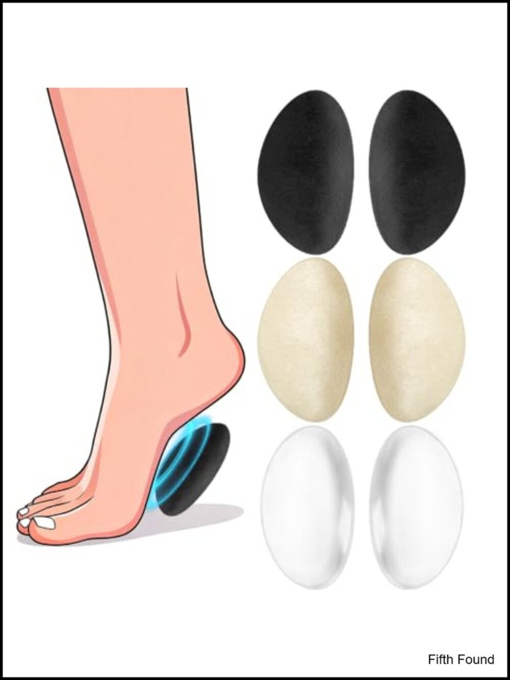 3 Pairs Gel Arch Support Inserts Lightweight Cushions for Flats Heels